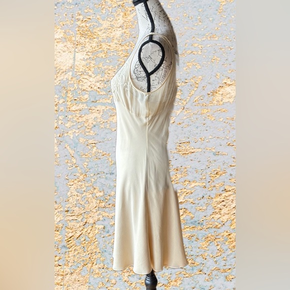 TAHARI 100% Silk Camisole Dress & Slip (6) Note: a few small nicks on rear hem - Picture 2 of 13